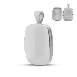 Assieraad hanger met vingerafdruk - Medaillon vierkant