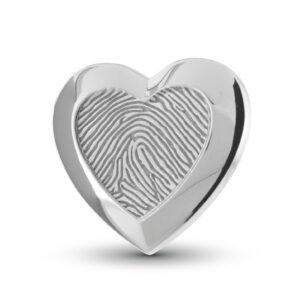 Assieraad hanger met vingerafdruk - Hart