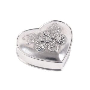 Tinnen doosjes - hartendoosje bloemen groot