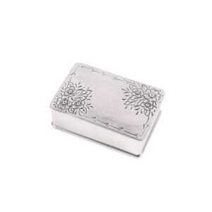 Tinnen doosjes - bloemen rechthoek