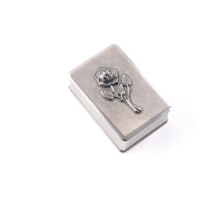 Tinnen doosjes - rechthoek roosje