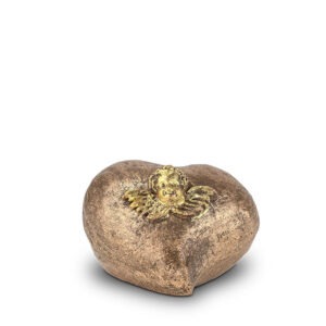 Keramische urn - Troost urn engel hart