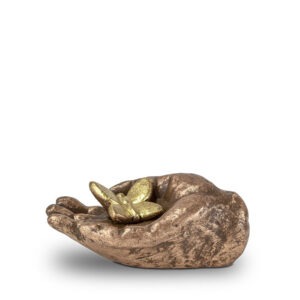 Keramische urn - Troost urn vlinderhand