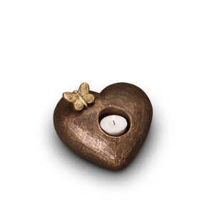 Keramische urn - Keramische urn brons Tederheid