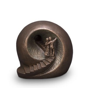 Keramische urn - Keramische duo urn brons Naar het licht