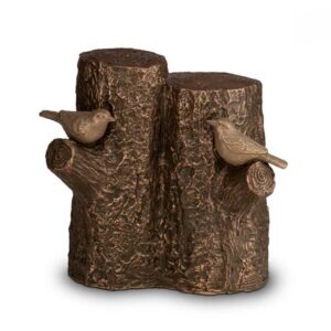Keramische urn - Keramische Duo urn brons Levensboom